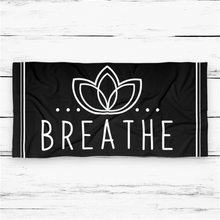 Load image into Gallery viewer, Breathe Large Beach Towel Black
