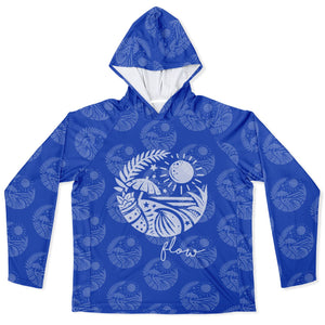 Let’s Beach It Sea Life Collection Unisex Long Sleeve Performance Hoodie (Flow)