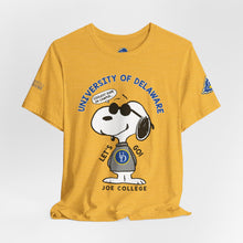 Load image into Gallery viewer, University of Delaware Joe College Snoopy Graphic Tee
