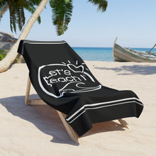 Load image into Gallery viewer, Let&#39; Beach It Large Beach Towel Black
