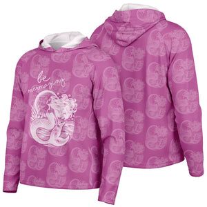 Let’s Beach It Sea Life Collection Unisex Long Sleeve Performance Hoodie (Mermaid)