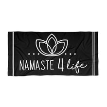 Load image into Gallery viewer, Namaste 4 Life Large Beach Towel Black
