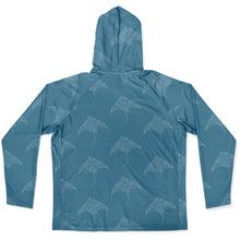 Load image into Gallery viewer, Let’s Beach It Sea Life Collection Unisex Long Sleeve Performance Hoodie (Stingray)
