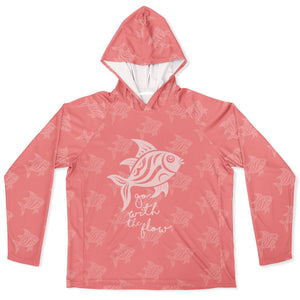 Let’s Beach It Sea Life Collection Unisex Long Sleeve Performance Hoodie (Fish)