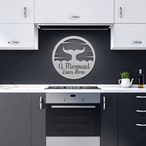 A_Mermaid_Lives_Here_Metal_Sign_Silver_Dark_Kitchen_Mockup.png