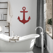 Load image into Gallery viewer, Anchor_Metal_Sign_Red_Modern_Bathroom_Mockup.png
