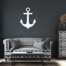 Load image into Gallery viewer, Anchor_Metal_Sign_White_Dark_Living_Room_Mockup.png
