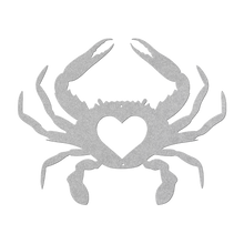 Load image into Gallery viewer, Crab_Love_Metal_Sign_Silver_Transparent_Mockup.png
