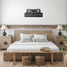 Load image into Gallery viewer, Crab_Welcome_Sign_Black_Farmhouse_Bedroom_Mockup.png
