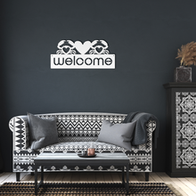 Load image into Gallery viewer, Crab_Welcome_Sign_White_Dark_Living_Room_Mockup.png
