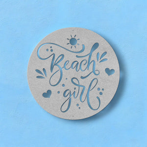 Beach Girl Metal Sign