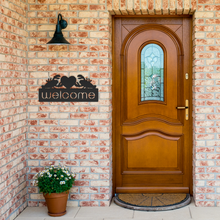 Load image into Gallery viewer, Lobster_Welcome_Sign_Black_Brick_Entrance_Mockup.png
