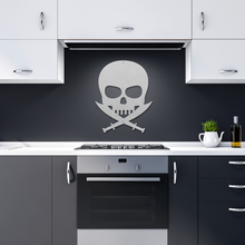 Load image into Gallery viewer, Pirate_Metal_Sign_Silver_Dark_Kitchen_Mockup.png
