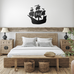 Pirate_Ship_Metal_Sign_Black_Farmhouse_Bedroom_Mockup.png