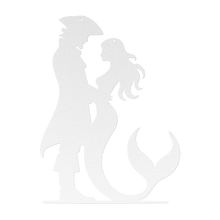 Load image into Gallery viewer, Pirate__Mermaid_Metal_Sign_White_Transparent_Mockup.png
