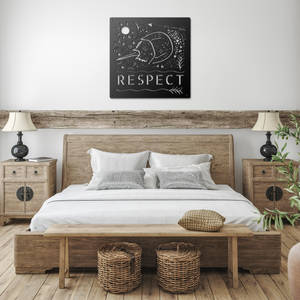 Respect_Horseshoe_Crab_Metal_Sign_Black_Farmhouse_Bedroom_Mockup.png