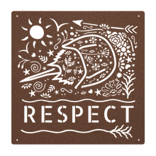 Load image into Gallery viewer, Respect_Horseshoe_Crab_Metal_Sign_Copper_Transparent_Mockup.png
