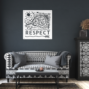 Respect_Horseshoe_Crab_Metal_Sign_White_Dark_Living_Room_Mockup.png