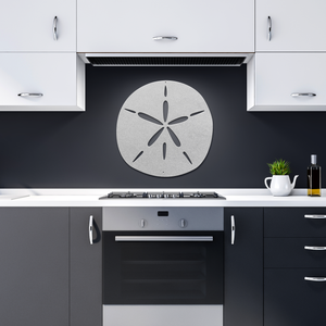 Sand_Dollar_Metal_Sign_Silver_Dark_Kitchen_Mockup.png