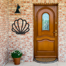 Load image into Gallery viewer, Shell_Metal_Sign_Black_Brick_Entrance_Mockup.png
