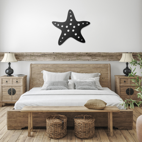 Starfish_Metal_Sign_Black_Farmhouse_Bedroom_Mockup.png