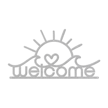 Load image into Gallery viewer, Welcome_Metal_Sign_Silver_Transparent_Mockup.png
