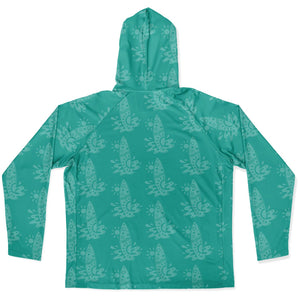Let’s Beach It Sea Life Collection Unisex Long Sleeve Performance Hoodie (Surf On)