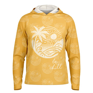 Let’s Beach It Sea Life Collection Unisex Long Sleexqve Performance Hoodie (Chill)