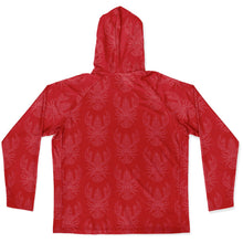 Load image into Gallery viewer, Let’s Beach It Sea Life Collection Unisex Long Sleeve Performance Hoodie (Lobster)
