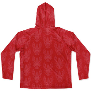 Let’s Beach It Sea Life Collection Unisex Long Sleeve Performance Hoodie (Lobster)