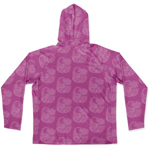 Let’s Beach It Sea Life Collection Unisex Long Sleeve Performance Hoodie (Mermaid)