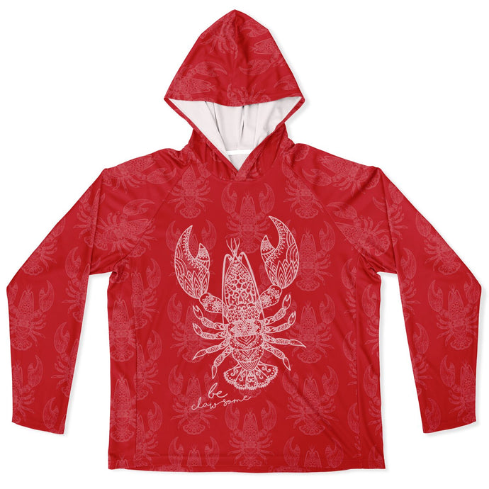 Let’s Beach It Sea Life Collection Unisex Long Sleeve Performance Hoodie (Lobster)
