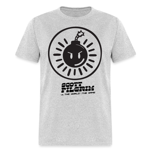 Scott Pilgrim Shirt-JUST FOR FUN - heather gray