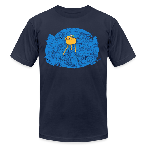 Adventure Time Unisex Jersey T-Shirt-JUST FOR FUN - navy