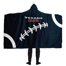 Load image into Gallery viewer, Texans Crew Hooded Blanket-Football
