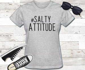 #Salty Attitude Cotton Ladies T-Shirt