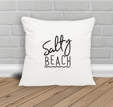 Salty Beach Pillow Cover 18” x 18”