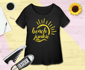 Beach Junkie Women’s Curvy T-Shirt