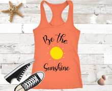 Load image into Gallery viewer, Be The Sunshine Razor Back Tank- Let&#39;s Beach It
