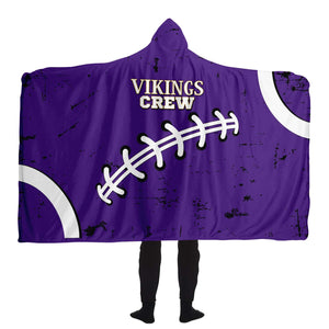 Vikings Crew Hooded Blanket-Football