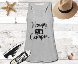 Happy Camper Flowy Tank Top- CAMPING AROUND