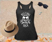 Load image into Gallery viewer, Resting Beach Face Racerback Tank
