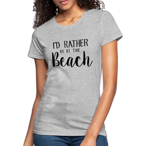 I'd Rather Be At The Beach T-Shirt - heather gray