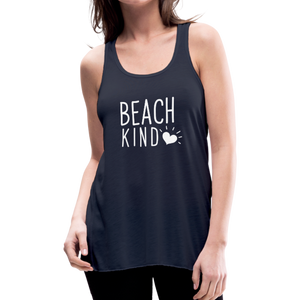 Let's Beach It "Beach Kind" Flowy Tank Top - navy