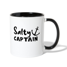 Load image into Gallery viewer, Salty Captain Contrast Coffee Mug - white/black
