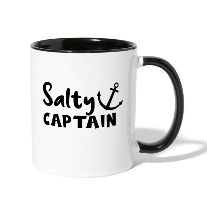 Salty Captain Contrast Coffee Mug - white/black