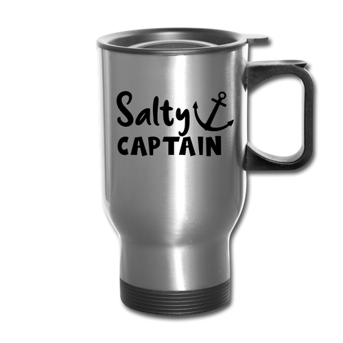 Salty Captain Travel Mug - silver