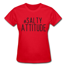 Load image into Gallery viewer, #Salty Attitde Cotton Ladies T-Shirt - red
