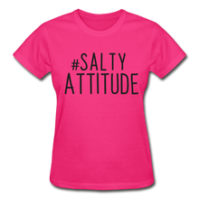 Load image into Gallery viewer, #Salty Attitde Cotton Ladies T-Shirt - fuchsia
