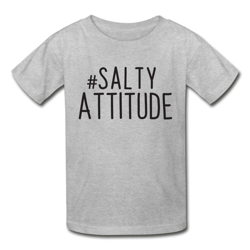 #Salty Attitude Youth T-Shirt - heather gray